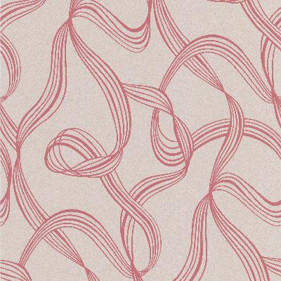 Brewster Wallcovering Aria Red Ribbon Swirl Red