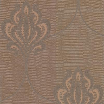 Brewster Wallcovering Orfeo Brown Nouveau Damask Brown