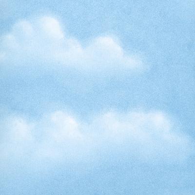 Brewster Wallcovering Madeira Blue Puffy Clouds Blue