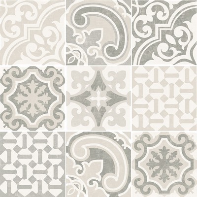 Brewster Wallcovering Piastrella Tile Decal Kit Greys