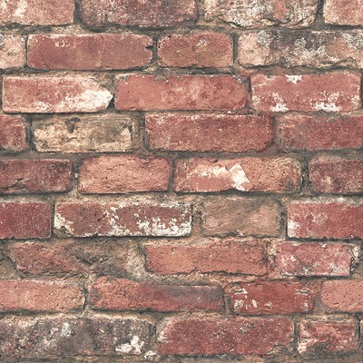 Brewster Wallcovering Loft Red Brick Wallpaper Red