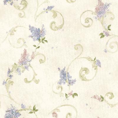 Brewster Wallcovering Neutrals Lilac Acanthus Neutral