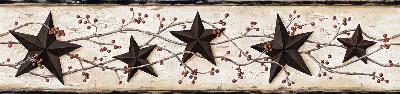 Brewster Wallcovering Ebony Heritage Tin Star Border Ebony