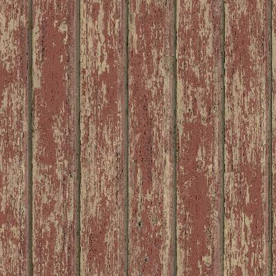 Brewster Wallcovering Red Weathered Clapboards Red
