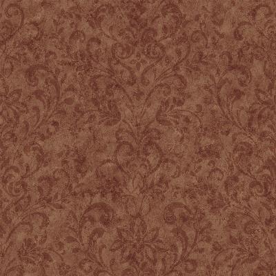 Brewster Wallcovering Red Country Damask Red
