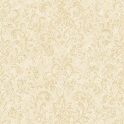 Brewster Wallcovering Beige Country Damask Beige