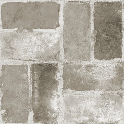 Brewster Wallcovering Harvard Brick Grey Peel & Stick Floor Tiles Greys