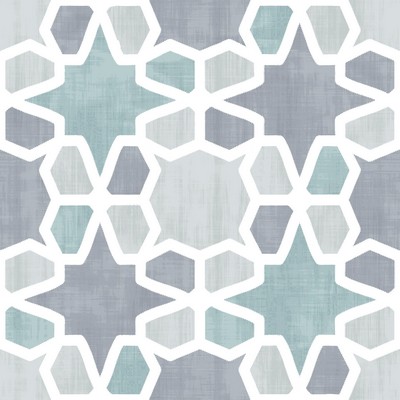 Brewster Wallcovering Rajah Peel & Stick Floor Tiles Blues