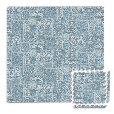 Brewster Wallcovering Mercado Interlocking Floor Tiles  Blues