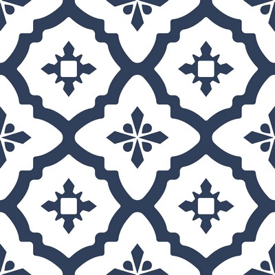 Brewster Wallcovering Atlas Peel & Stick Floor Tiles Blues