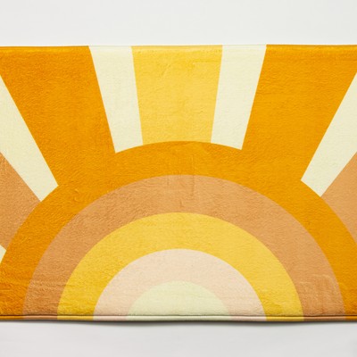 Brewster Wallcovering Here Comes The Sun Memory Foam Bath Mat Oranges