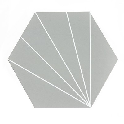 Brewster Wallcovering Vers Peel & Stick Hexagon Floor Tiles  Greys