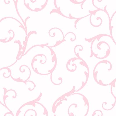 Brewster Wallcovering Tessa Pink Scrolly Swirls Wallpaper Red