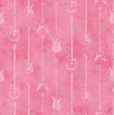 Brewster Wallcovering Regina Pink Guitar Stripe Wallpaper Red