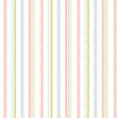 Brewster Wallcovering Macey Pink Wiggle Stripe Pink