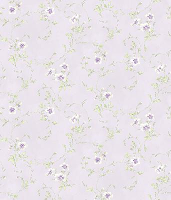 Brewster Wallcovering Capri Lavender Floral Scroll Lavender