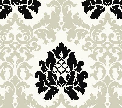 Brewster Wallcovering Off-White Haven Damask Off-White