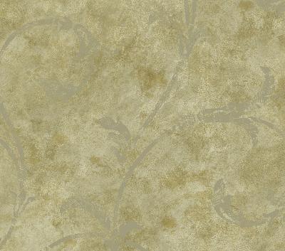 Brewster Wallcovering Gold Silver Scroll  Gold