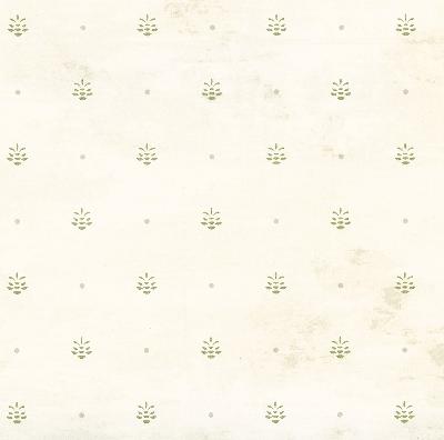 Brewster Wallcovering Polka Blue Pinecone Ditzy Toss Wallpaper White