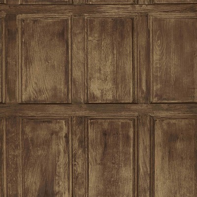 Brewster Wallcovering Common Room Brown Wainscoting Wallpaper Brown