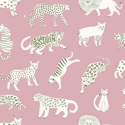Brewster Wallcovering Pink Kitty Kitty Peel & Stick Wallpaper Pinks