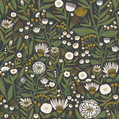 Brewster Wallcovering Black Marigold Forest Peel & Stick Wallpaper Greens