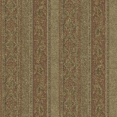 Brewster Wallcovering Emerson Rust Paisley Stripe Rust