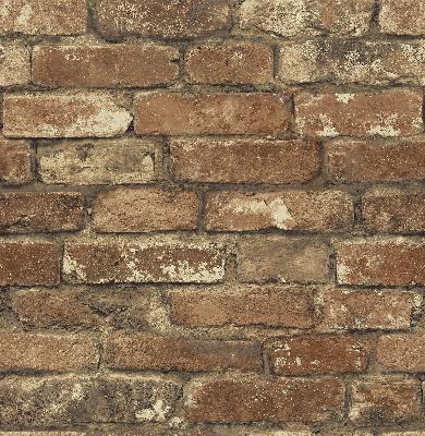 Brewster Wallcovering Oxford Rust Brick Texture Rust