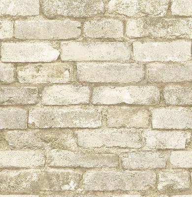 Brewster Wallcovering Oxford White Brick Texture White