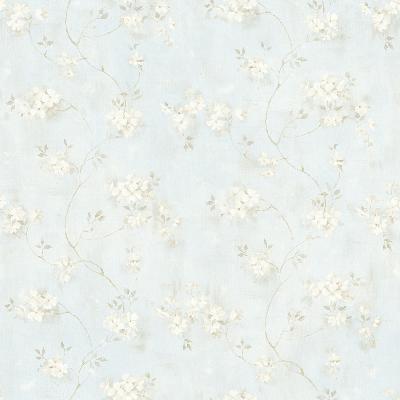 Brewster Wallcovering Rosemoor Blue Country Floral Blue