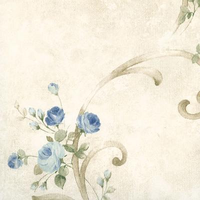 Brewster Wallcovering Escot Blue Tearose Acanthus Blue