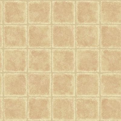 Brewster Wallcovering Gold Leaf Rust Tile Texture Rust