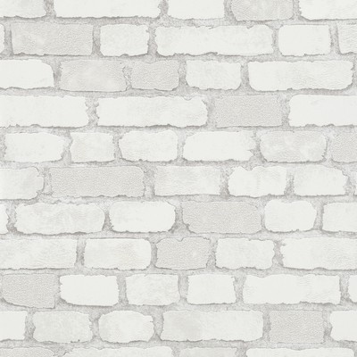 Brewster Wallcovering Granulat White Stone Wallpaper White