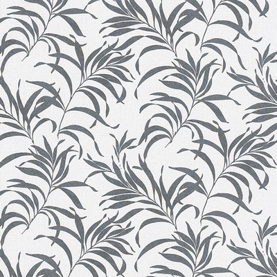 Brewster Wallcovering Valentina Grey Leaf Wallpaper Grey