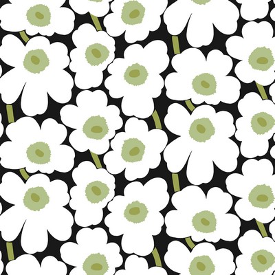 Brewster Wallcovering Black Pieni Unikko Peel & Stick Wallpaper Blacks