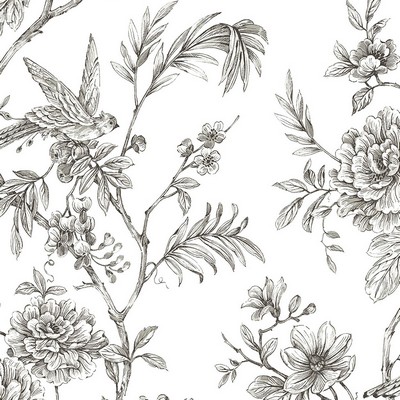 Brewster Wallcovering Charcoal Longwood Peel & Stick Wallpaper Whites & Off-Whites