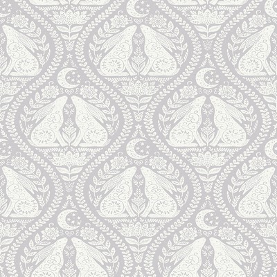 Brewster Wallcovering Grey Moon Rabbit Peel & Stick Wallpaper Greys