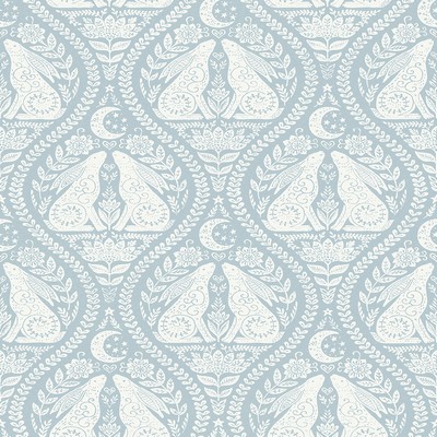 Brewster Wallcovering Blue Moon Rabbit Peel & Stick Wallpaper Blues