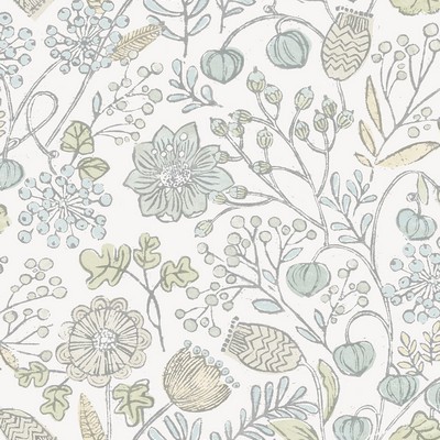 Brewster Wallcovering Blue and Green Southern Trail Peel & Stick Wallpaper Blues