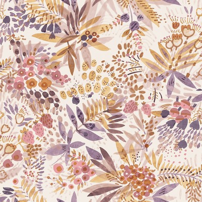 Brewster Wallcovering Plum Ochre Naupaka Peel & Stick Wallpaper Pinks