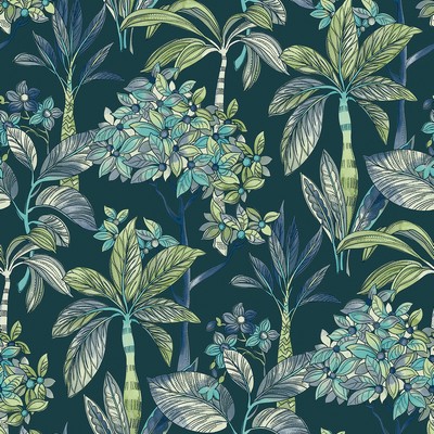 Brewster Wallcovering Deep Green Panama Peel & Stick Wallpaper Greens