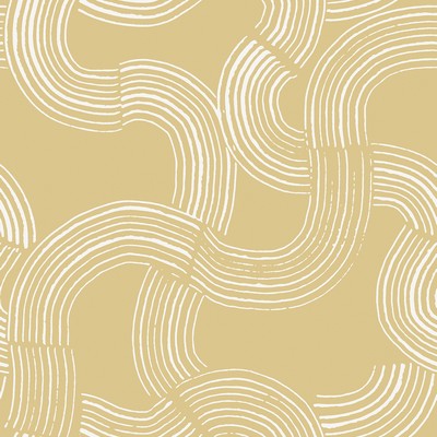 Brewster Wallcovering Mustard Hokime Peel & Stick Wallpaper Yellows