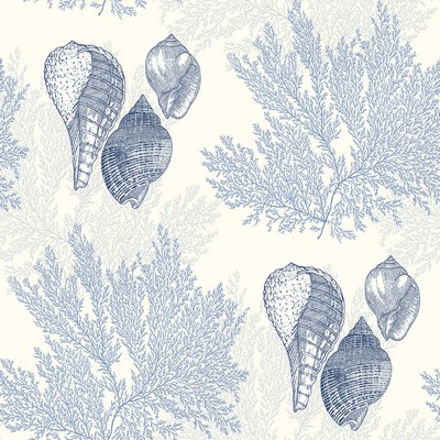 Brewster Wallcovering Blue Coralista Peel & Stick Wallpaper Blues