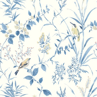 Brewster Wallcovering Blue Songbird Peel & Stick Wallpaper Blues