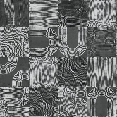 Brewster Wallcovering Black Vaughn Geometric Peel & Stick Wallpaper Blacks