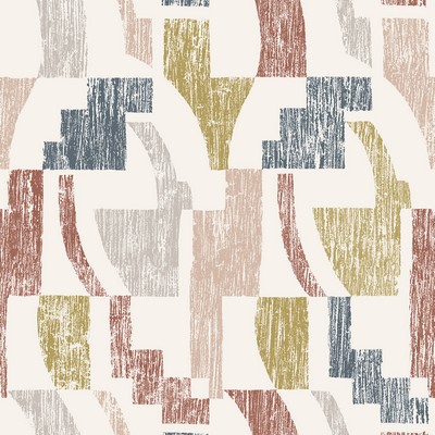 Brewster Wallcovering Warm Multi Lenny Geometric Peel & Stick Wallpaper Multicolor
