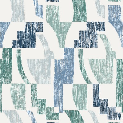 Brewster Wallcovering Cool Multi Lenny Geometric Peel & Stick Wallpaper Blues
