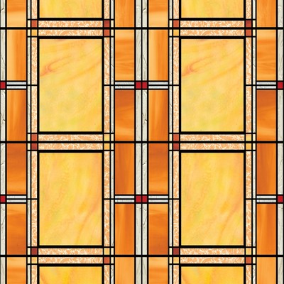 Brewster Wallcovering Arts & Crafts Stained Glass Window Film Oranges