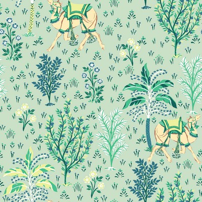 Brewster Wallcovering Avocado Camels Courtyard Peel & Stick Wallpaper Greens