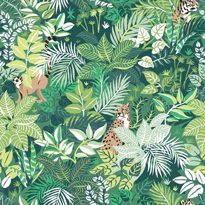 Brewster Wallcovering Sage Tropical Oasis Peel & Stick Wallpaper Greens